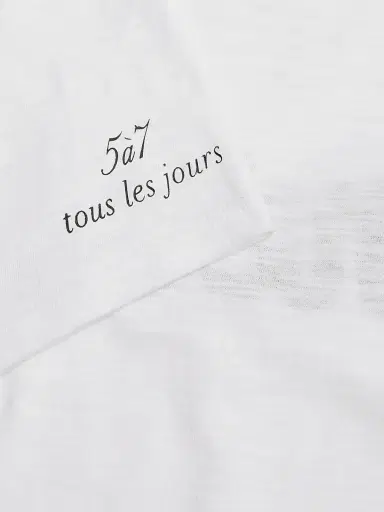 Cinq à Sept Women's Bonjour Sequined Slub Cotton T-Shirt | Thumbnail 7