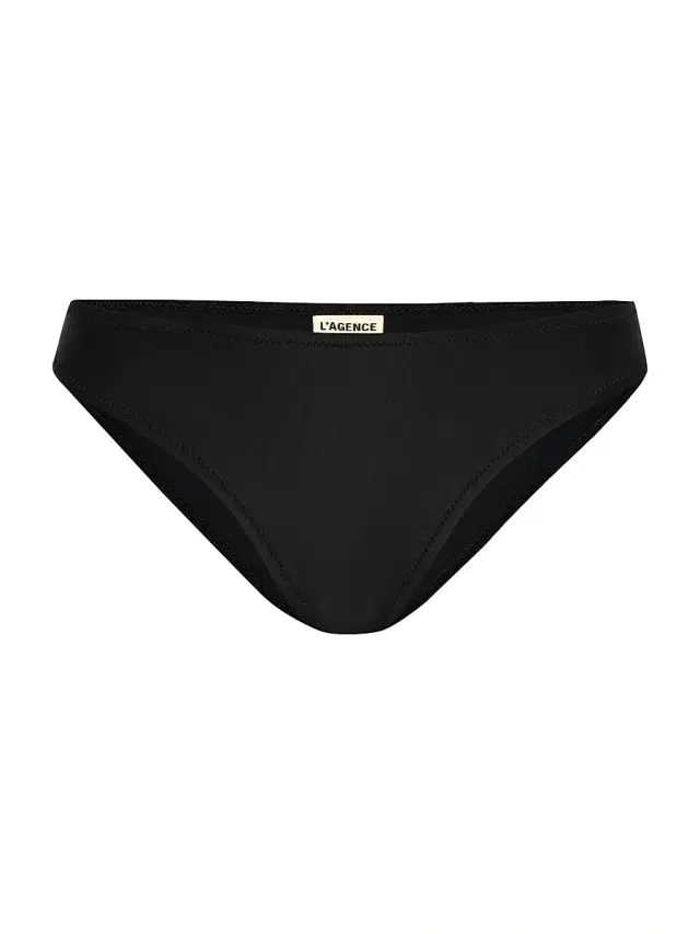 L'AGENCE Women's Solids Nicole Bikini Bottom - Black