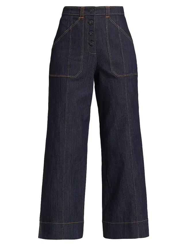 Cinq à Sept Women's Benji Mid-Rise Wide-Leg Jeans - Indigo