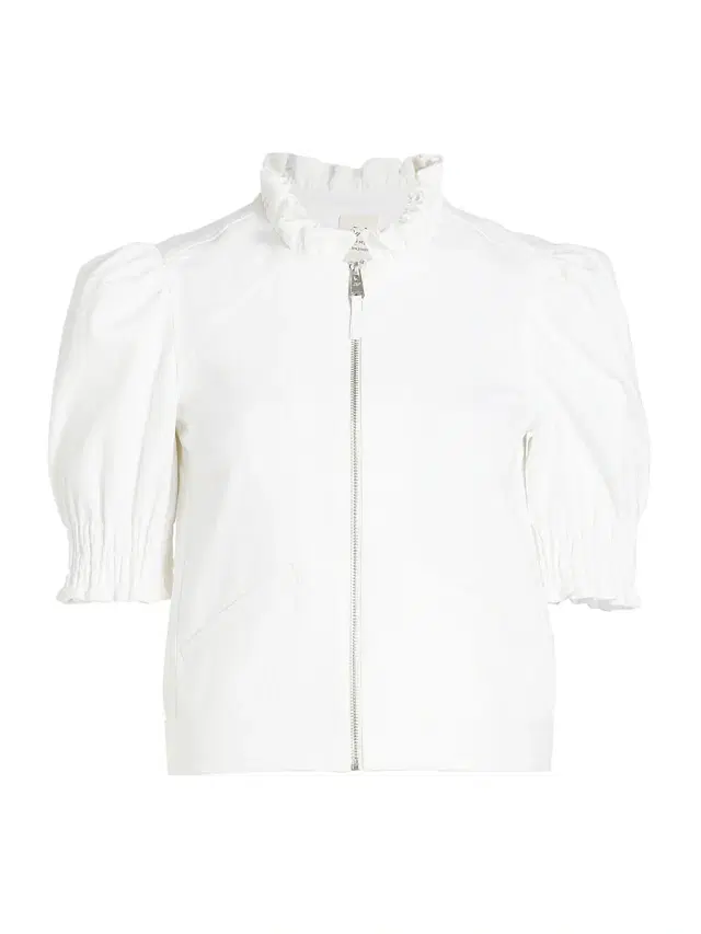 Cinq à Sept Women's Anabella Ruffled Zip Jacket - White