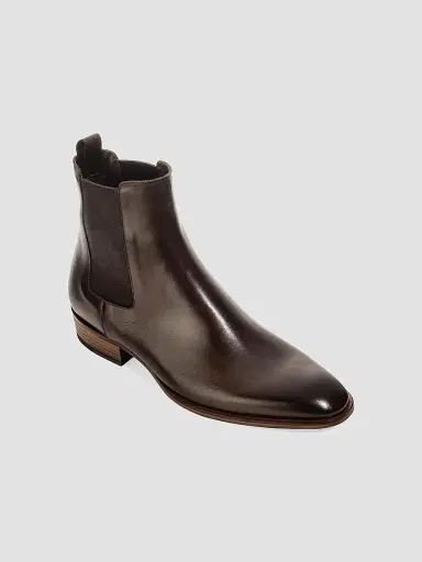 To Boot New York Men's Myles Leather Chelsea Boots - Crust Marrone - Size 11 | Thumbnail 2