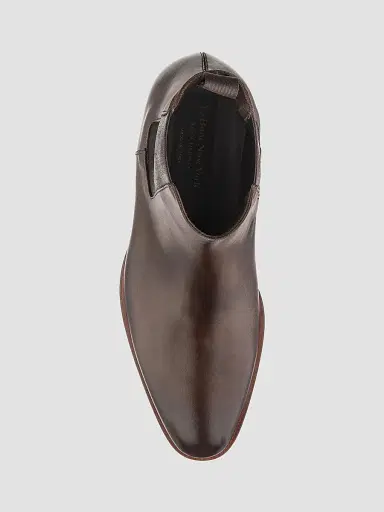To Boot New York Men's Myles Leather Chelsea Boots - Crust Marrone - Size 11 | Thumbnail 4