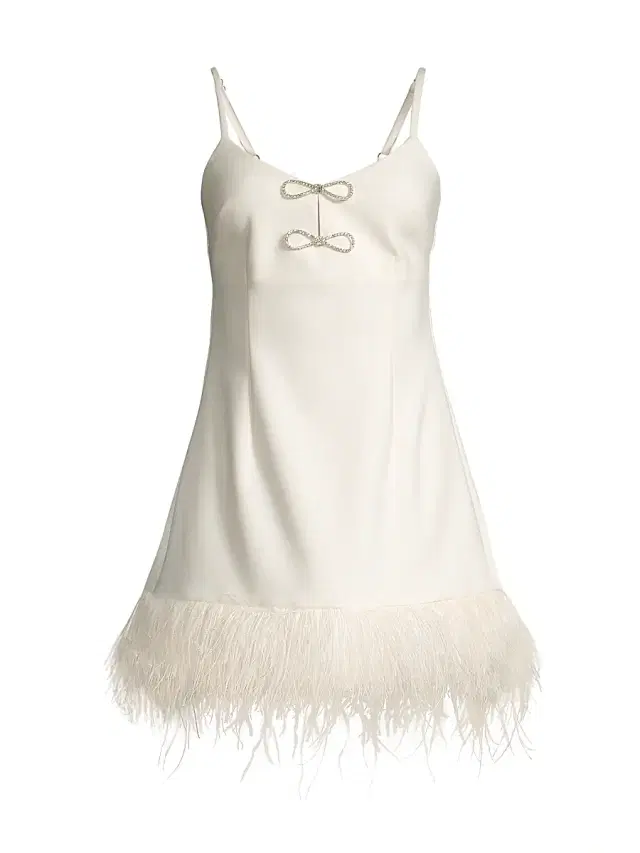 Women's Mariany Feathered Minidress - White