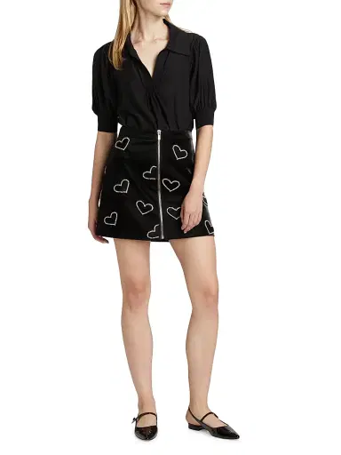 Cinq à Sept Women's Weldon Gathered Top - Black | Thumbnail 2