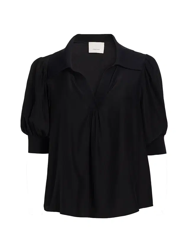 Cinq à Sept Women's Weldon Gathered Top - Black