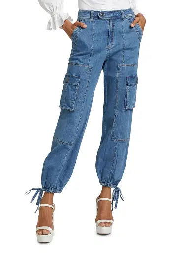 Cinq à Sept Women's Zola Denim Cargo Pants | Thumbnail 3