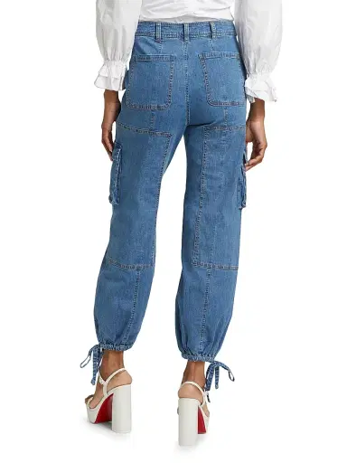 Cinq à Sept Women's Zola Denim Cargo Pants | Thumbnail 5