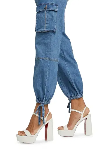 Cinq à Sept Women's Zola Denim Cargo Pants | Thumbnail 6