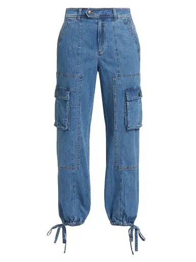 Cinq à Sept Women's Zola Denim Cargo Pants | Thumbnail 1