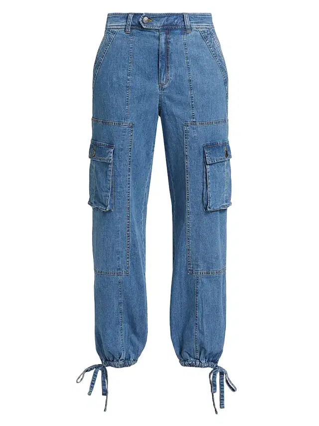 Cinq à Sept Women's Zola Denim Cargo Pants - Light Wash