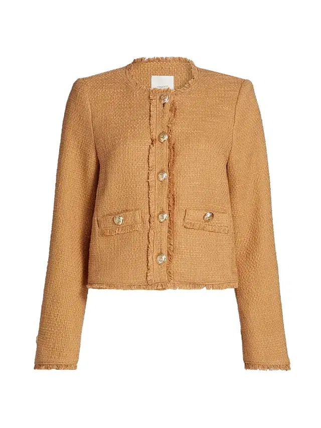 Cinq à Sept Women's Christie Cotton Tweed Jacket - Sahara