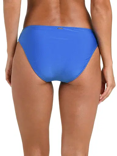 L'AGENCE Women's Shimmer Solids Nicole Bikini Bottom - Capri Blue | Thumbnail 3