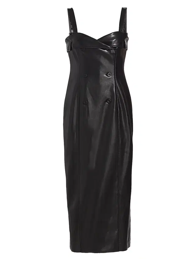 Cinq à Sept Women's Tessa Faux Leather Midi-Dress - Black