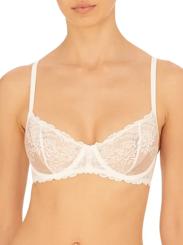 Natori Women's Heavenly Lace Convertible Balconette Bra - White - Size 38B