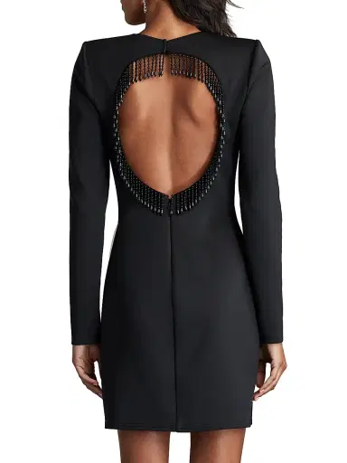 Sho by Tadashi Shoji Women's Scuba-Knit Beaded Minidress | Thumbnail 4 Sho by Tadashi Shoji Women's Scuba-Knit Beaded Minidress | Thumbnail 4