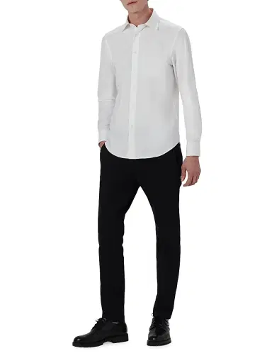 Bugatchi Men's OoohCotton Tech Button-Up Shirt - White - Size XXL | Thumbnail 2