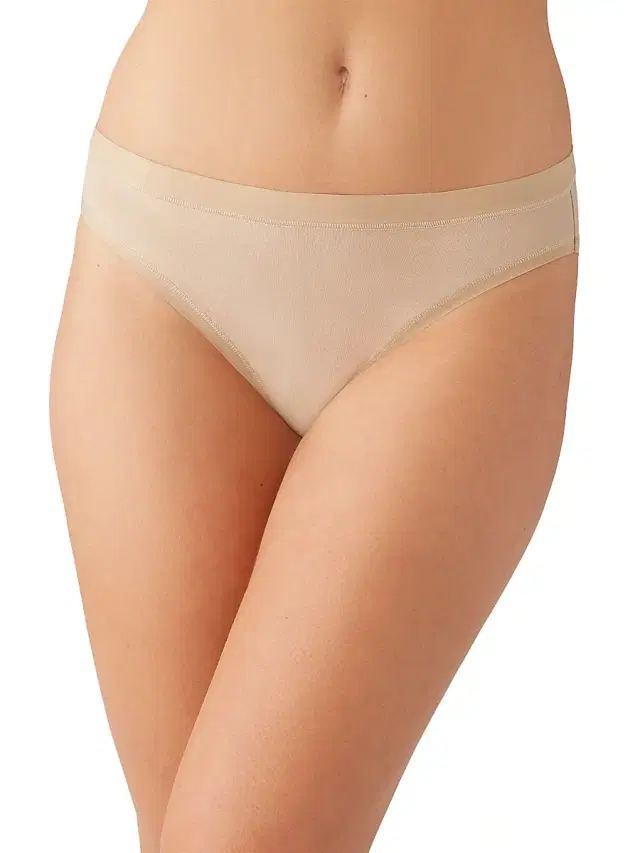 Women's Understated Cotton Bikini Briefs - Sand - Size 22