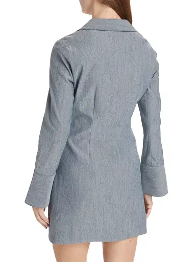 Cinq à Sept Women's Mckenna Twist-Front Minidress - Light Indigo | Thumbnail 5