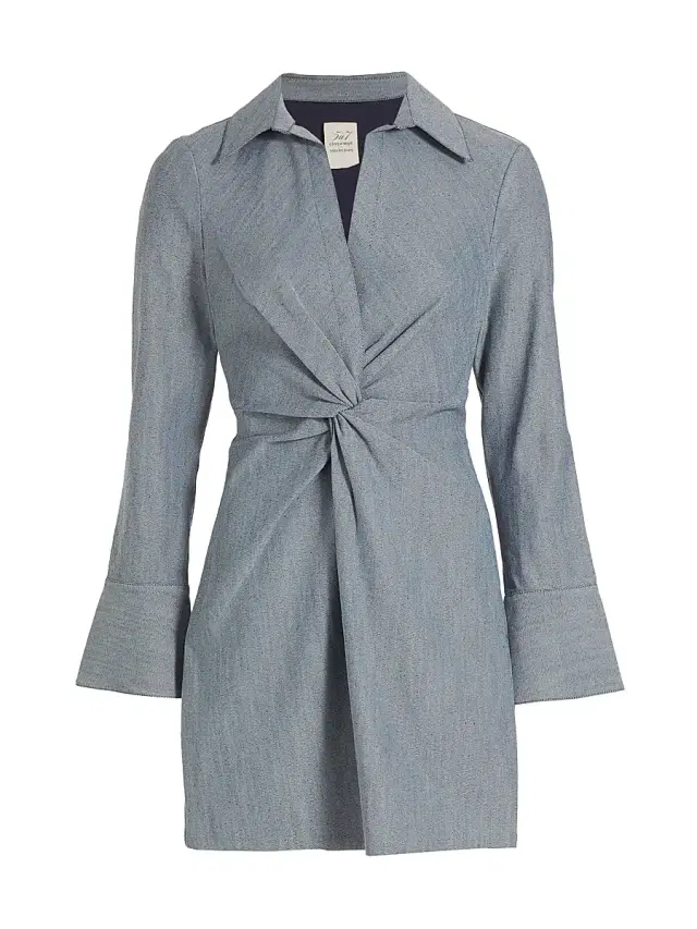 Cinq à Sept Women's Mckenna Twist-Front Minidress - Light Indigo