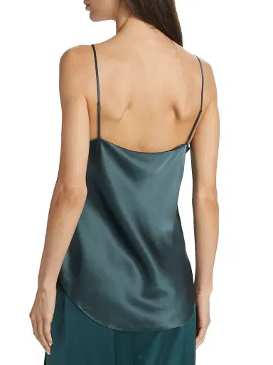 Cinq à Sept Women's Marta Silk Cowl-Neck Camisole - Onyx | Thumbnail 5