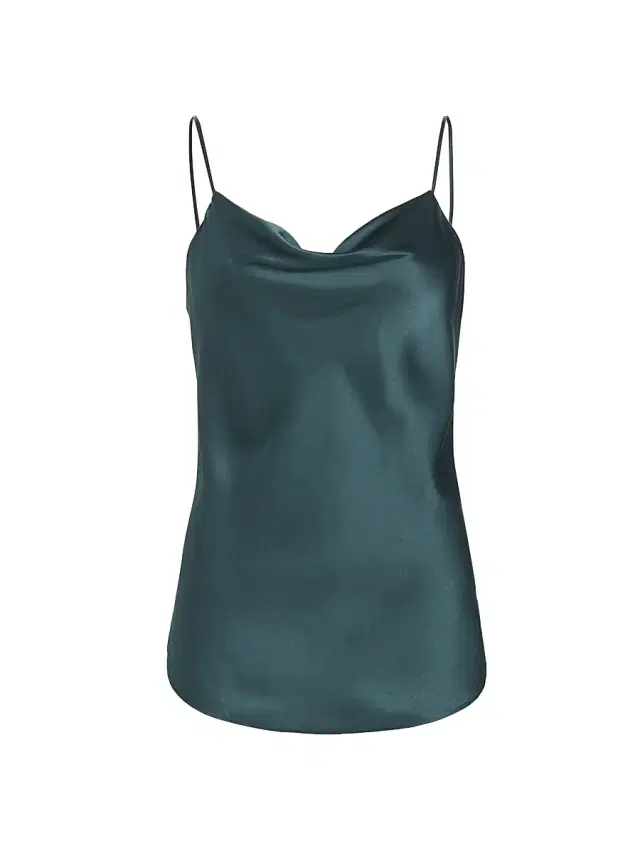 Cinq à Sept Women's Marta Silk Cowl-Neck Camisole - Onyx
