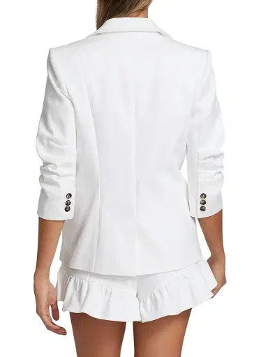 Cinq à Sept Women's Khloe Denim Blazer - White | Thumbnail 5