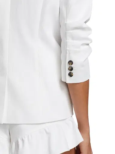 Cinq à Sept Women's Khloe Denim Blazer - White | Thumbnail 6