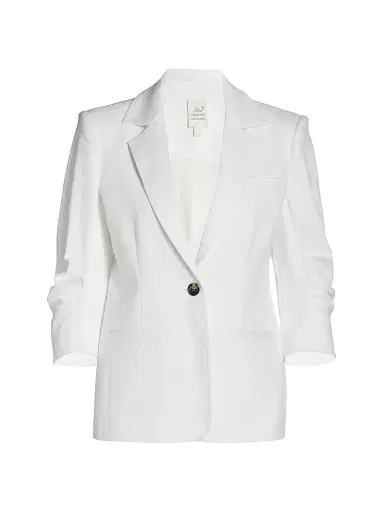 Cinq à Sept Women's Khloe Denim Blazer - White | Thumbnail 1