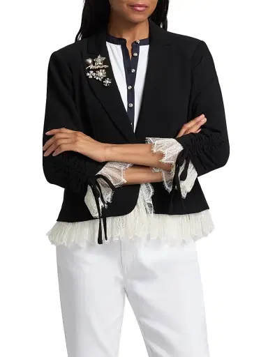 Cinq à Sept Women's Roxie Le Petite Blazer - Black | Thumbnail 3
