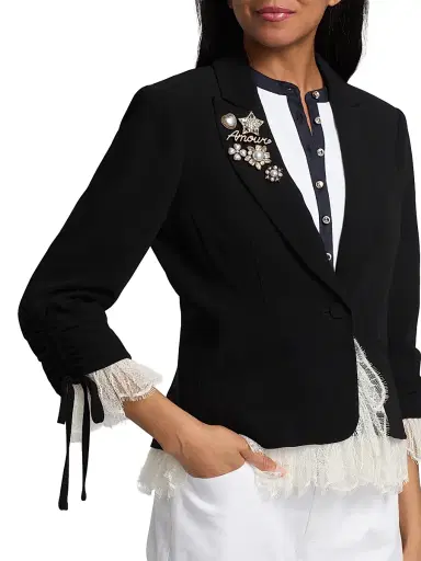 Cinq à Sept Women's Roxie Le Petite Blazer - Black | Thumbnail 6