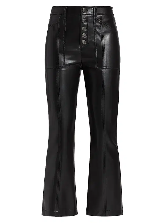 Cinq à Sept Women's Wallace Vegan Leather Pants - Black