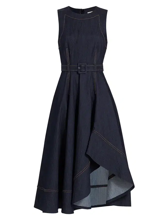 Cinq à Sept Women's Zelda Denim Belted Midi-Dress - Indigo