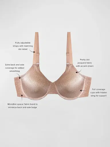 Wacoal Women's Back Appeal Full-Coverage Underwire Bra - Rose Dust - Size 40H | Thumbnail 5
