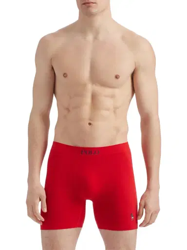 Polo Ralph Lauren Men's 3-Pack Logo Boxer Briefs - White Red Cruise Navy | Thumbnail 2