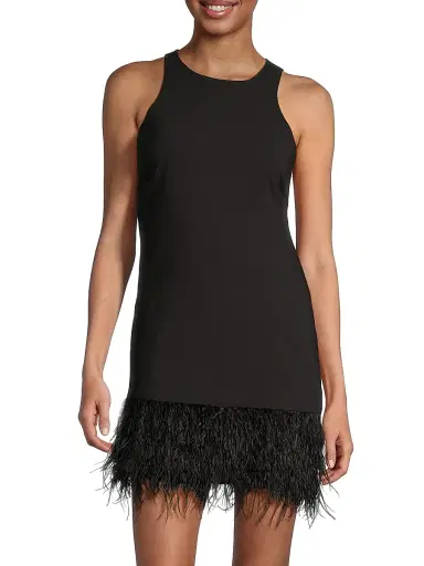 Likely Women's Cami Feather-Hem Minidress - Black - Size 12 | Thumbnail 3 Likely Women's Cami Feather-Hem Minidress - Black - Size 12 | Thumbnail 3