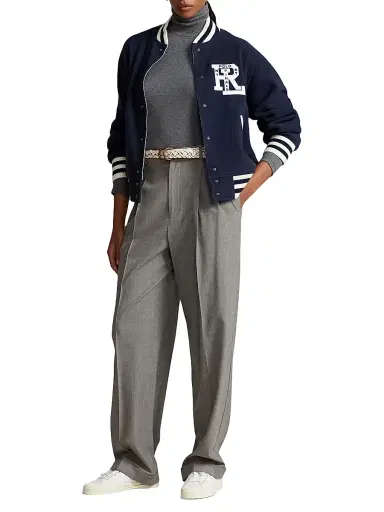 Polo Ralph Lauren Women's Stretch Rib-Knit Turtleneck Sweater - Medium Flannel Heather | Thumbnail 2
