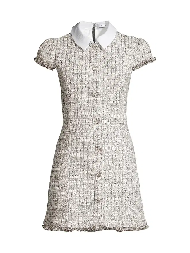 Likely Women's Riello Cotton Tweed Minidress - Brown White