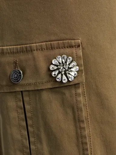 Cinq à Sept Women's Zola Embellished Jogger Pants - Olive - Size 12 | Thumbnail 7