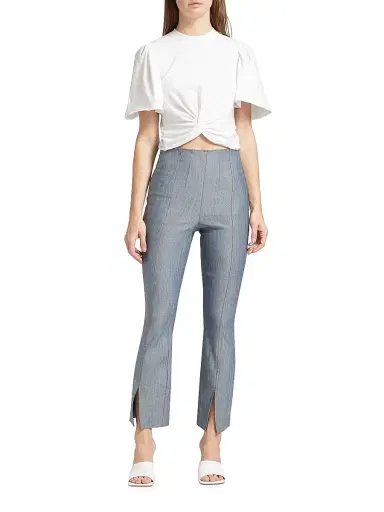 Cinq à Sept Women's Laurie Stretch Flared Pant - Light Indigo | Thumbnail 2