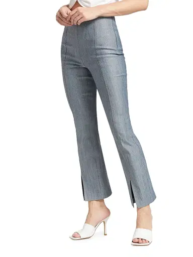 Cinq à Sept Women's Laurie Stretch Flared Pant - Light Indigo | Thumbnail 4