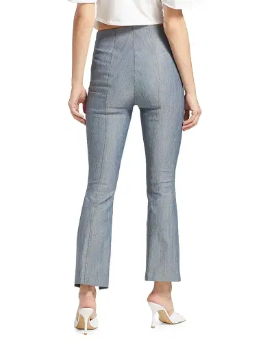 Cinq à Sept Women's Laurie Stretch Flared Pant - Light Indigo | Thumbnail 5