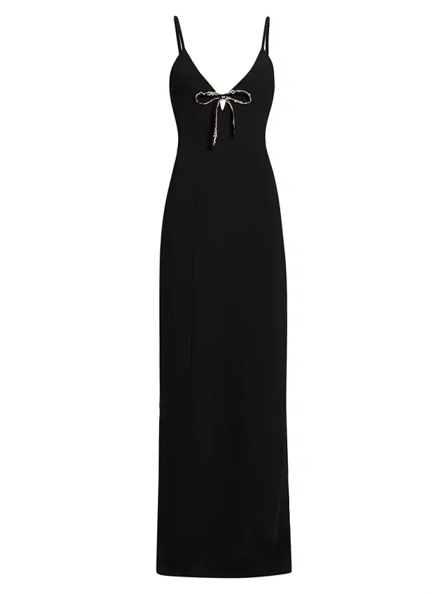 Cinq à Sept Women's Adele Embellished Bow Gown - Black
