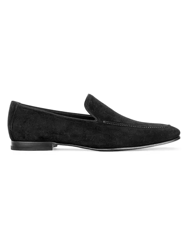 Men's Beamon Suede Leather Loafers - Softy Black - Size 12 Men's Beamon Suede Leather Loafers - Softy Black - Size 12
