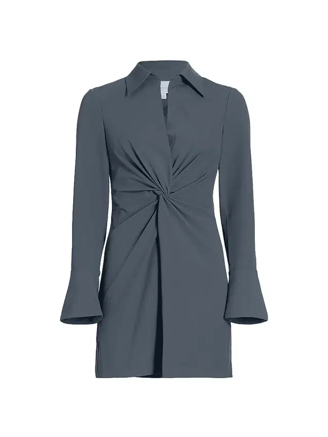 Cinq à Sept Women's McKenna Knot-Front Shirtdress - Shadow