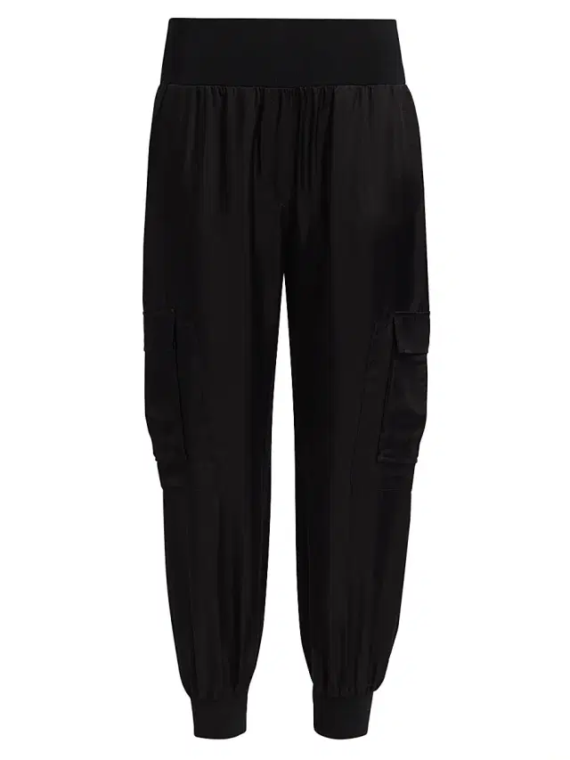 Women's Giles Twill Cargo Joggers - Black