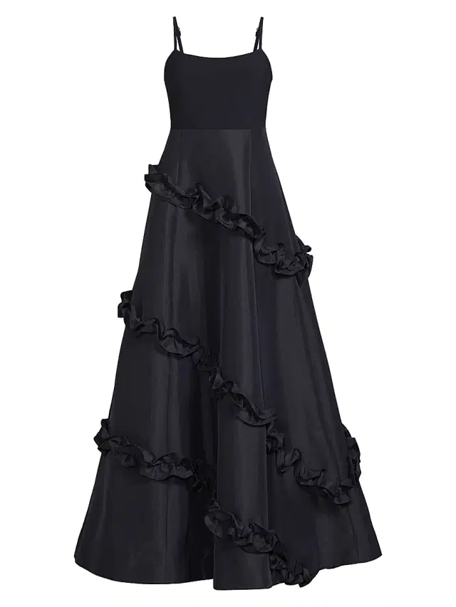 Women's Arissa Ruffle-Trim Ballgown - Navy