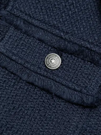 Cinq à Sept Women's Holly Short-Sleeve Boucle Jacket - Navy | Thumbnail 7 Cinq à Sept Women's Holly Short-Sleeve Boucle Jacket - Navy | Thumbnail 7