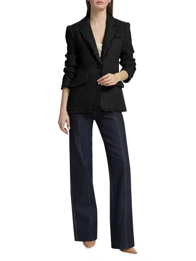 Cinq à Sept Women's Khloe Boucle Blazer - Black - Size 2 | Thumbnail 2