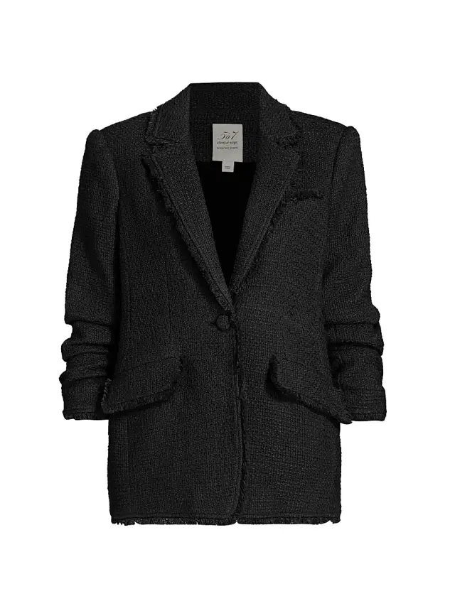 Cinq à Sept Women's Khloe Boucle Blazer - Black