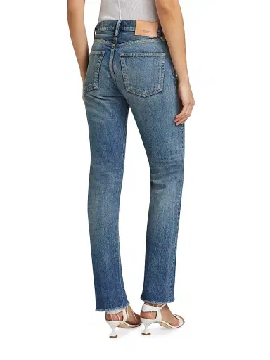 Moussy Vintage Women's Hopewell Denim High-Rise Straight-Leg Jeans - Dark Blue | Thumbnail 5
